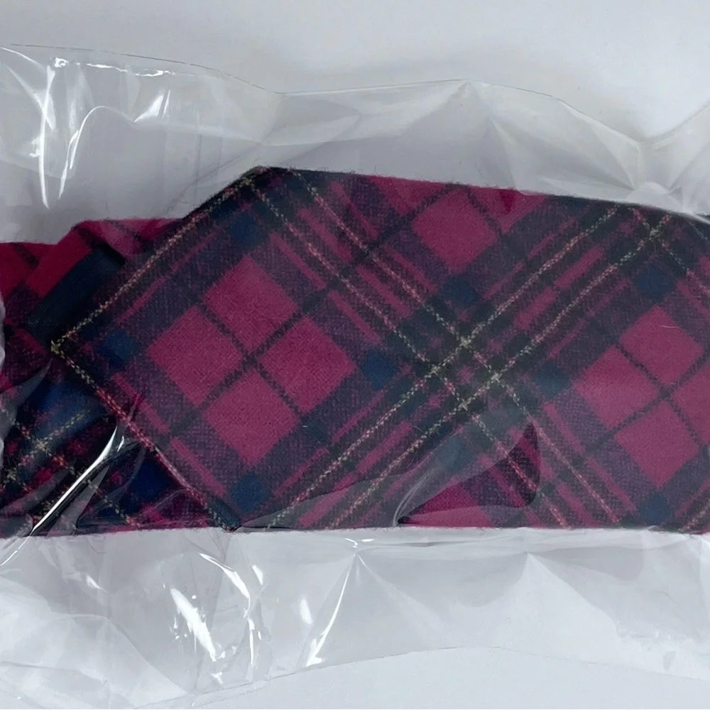 Pendleton Men's 100% Virgin Wool Red Plaid Neck Tie OS; Christmas, Holidays